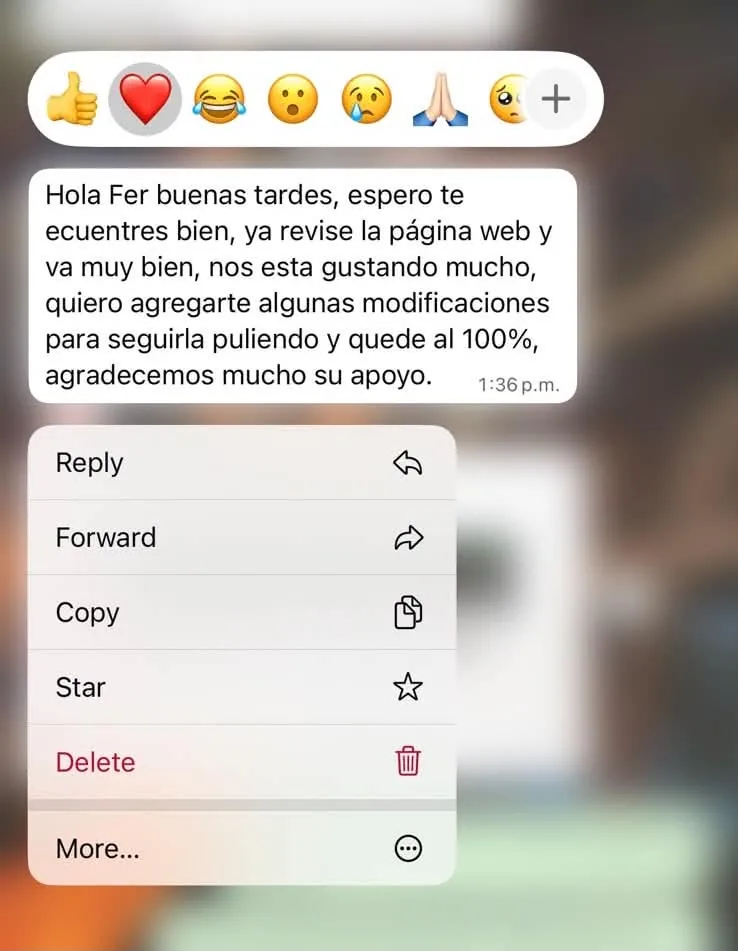 Conversación original con el cliente 4